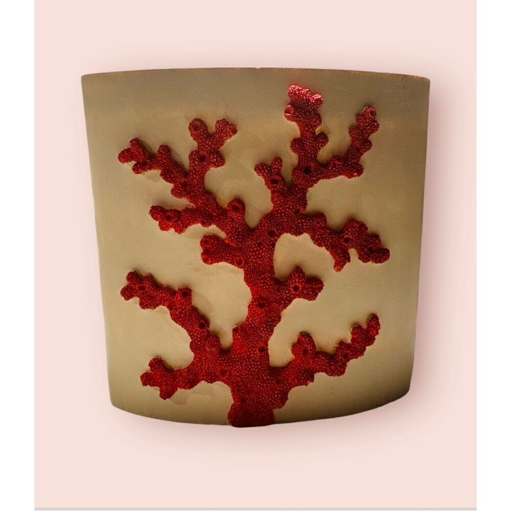 Vintage Decorative Coral Pottery Vase